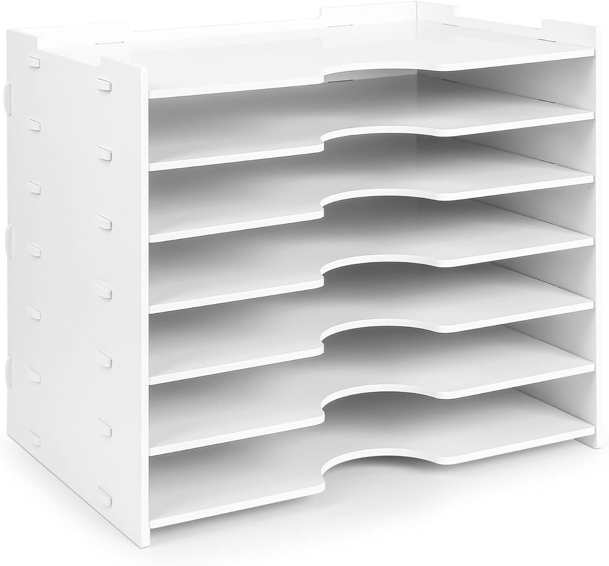 Paper Organizer Storage for Desk, 7 Tier Wide Construction File Organizer Pap...