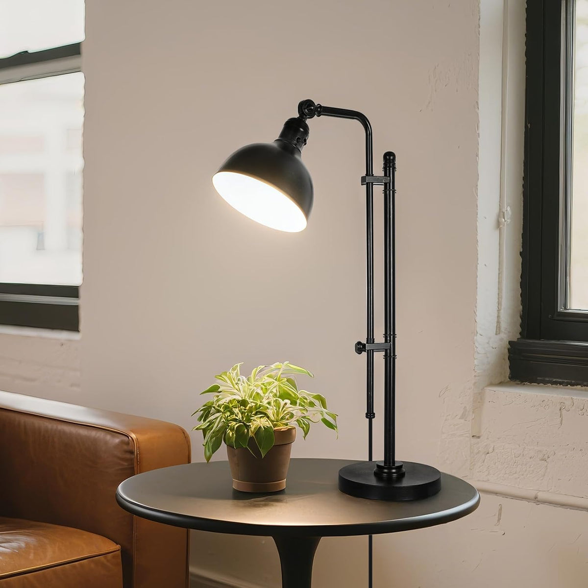 PARTPHONER Industrial Adjustable Desk Lamp for Home Office, Farmhouse Table l...