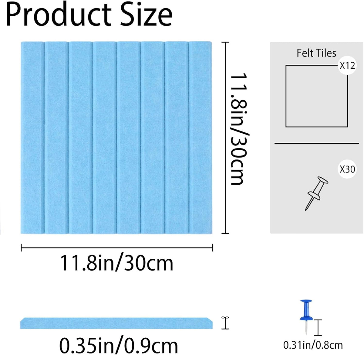 Cork Boards for Walls 48" x 36" Felt Board Alternative, 12 Pack Fel...