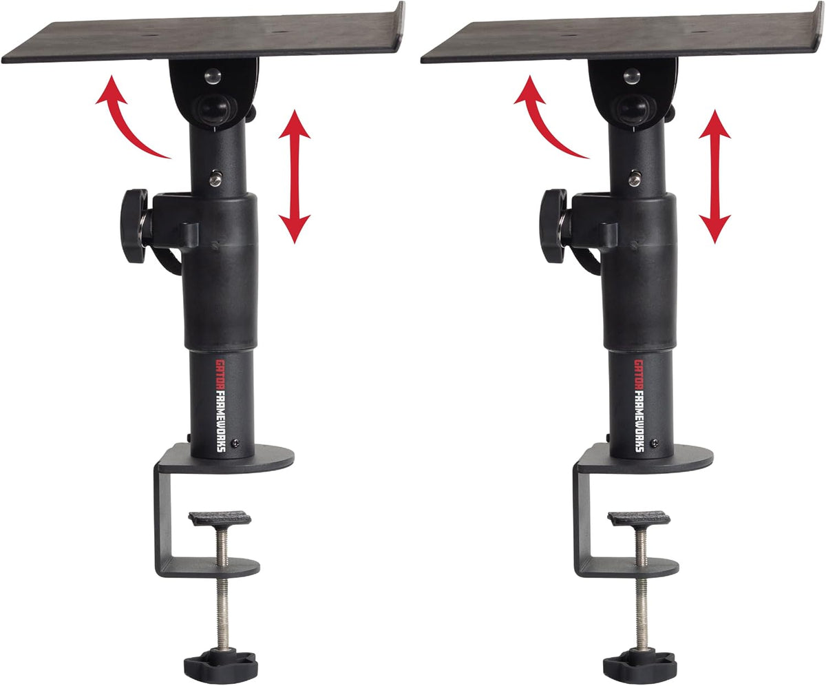 Gator Frameworks Desktop Clamp-On Studio Monitor and Speaker Stand with EVA F...