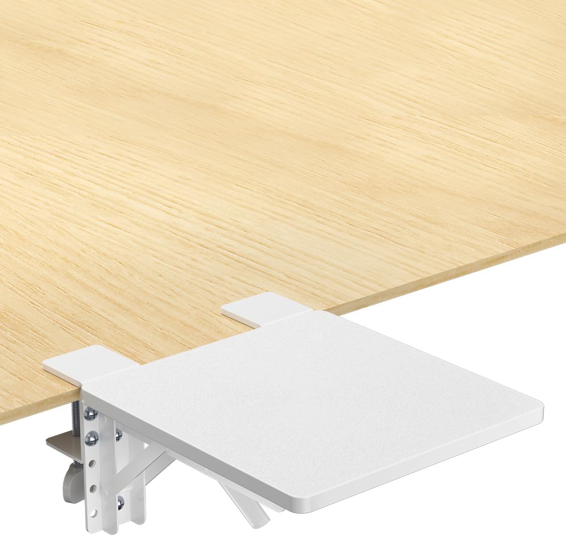 suptek Ergonomics Desk Extender Tray, 9.5"x9.1" Clamp on Table Moun...