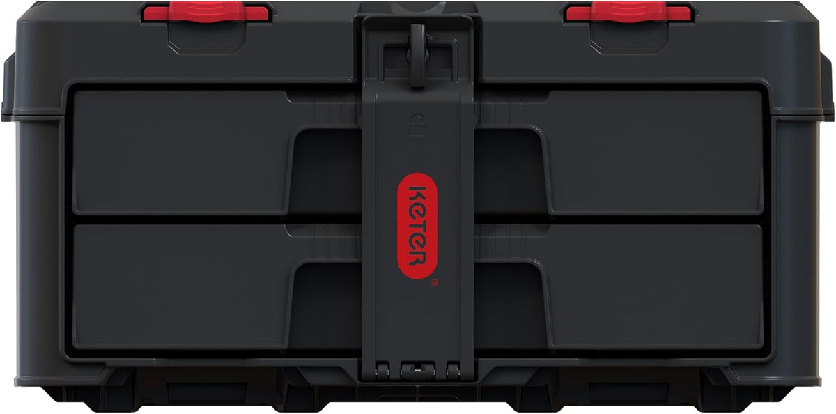 Keter Stack & Roll Heavy Duty 2 Drawer DIY Tool storage Unit Black 253384