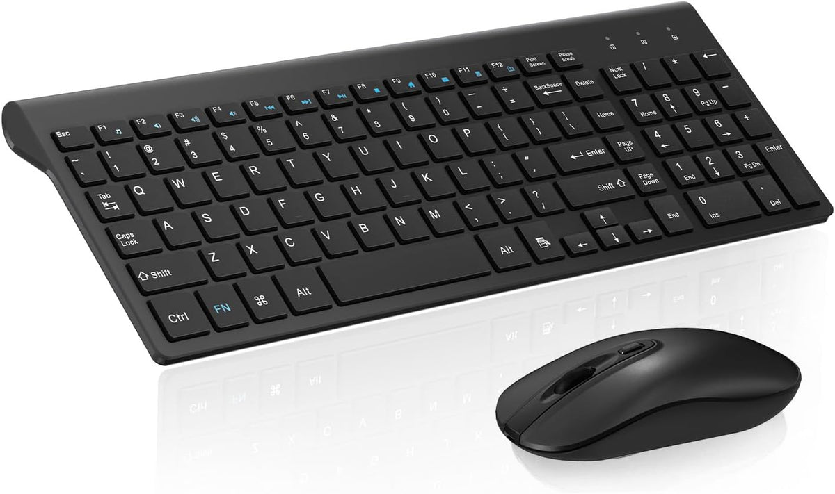 cimetech EasyTyping KF10 Wireless Keyboard and Mouse Combo, [Silent Scissor S...