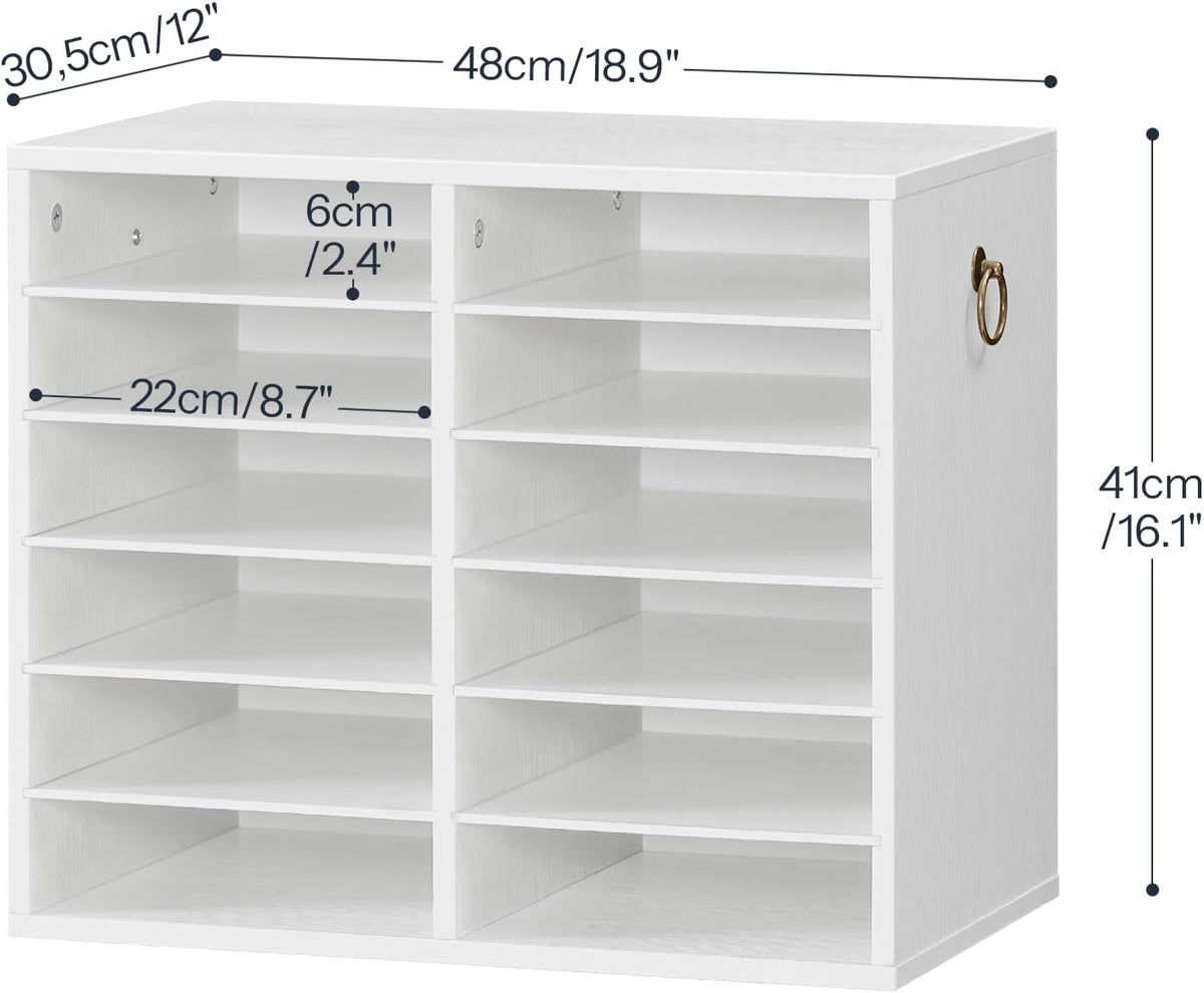 HOOBRO Literature Organizers, 12 Compartments Office Mailbox with Adjustable ...