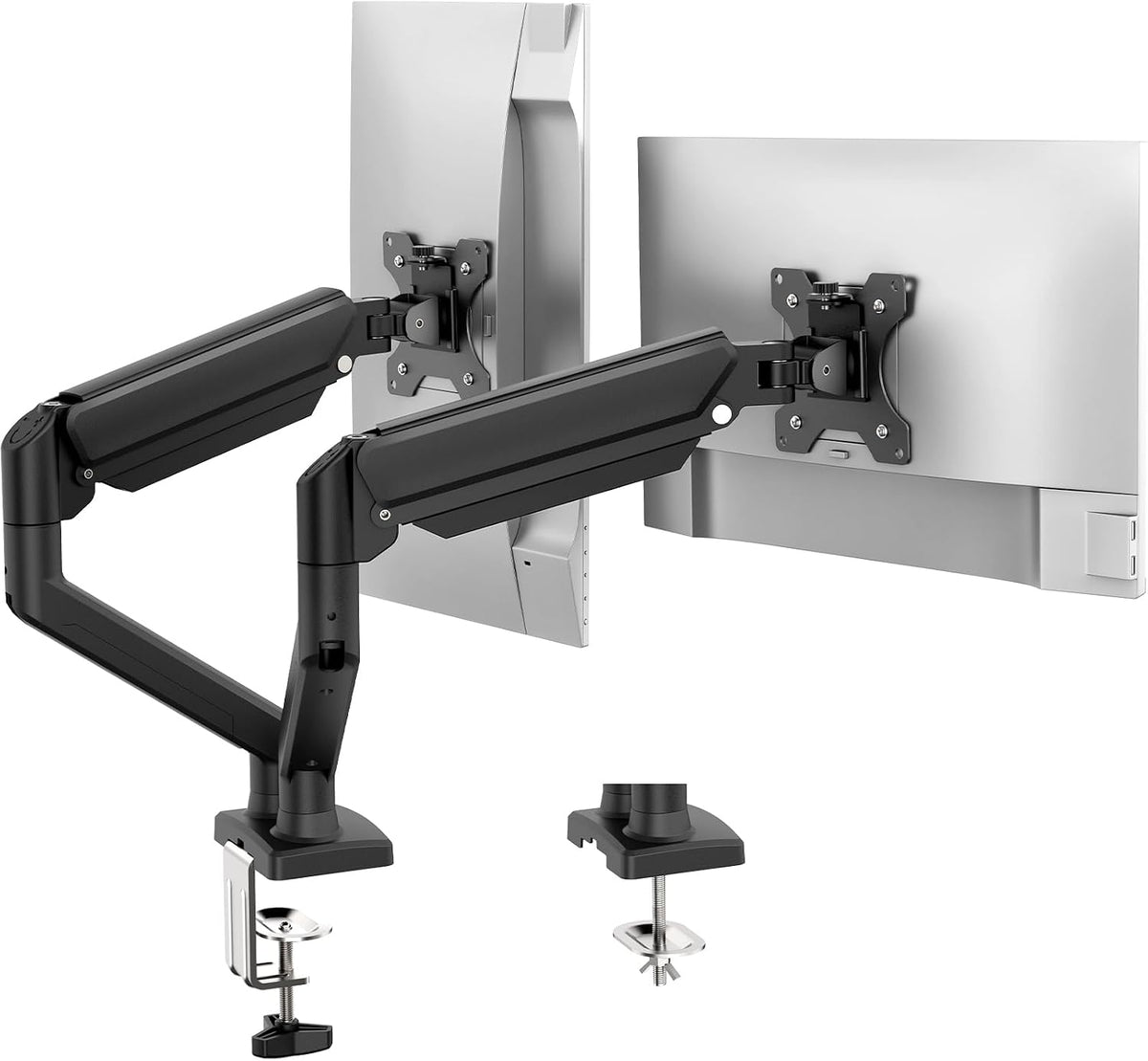 GRIFEMA Gas Spring Monitor Mount for 13-32″, Dual Monitor Arm, Easy Install