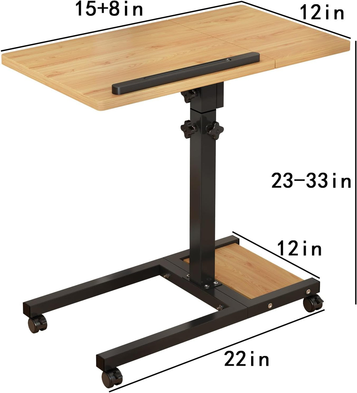 TigerDad Mobile Adjustable Height Laptop Stand PC Computer Portable Notebook ...