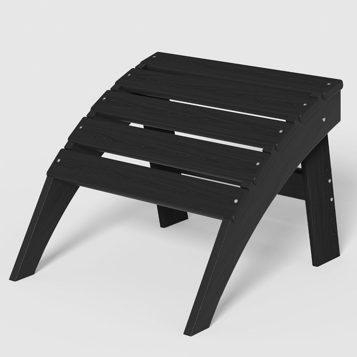 nevilywood Folding Adirondack Footstool, Adirondack Footrest, Black