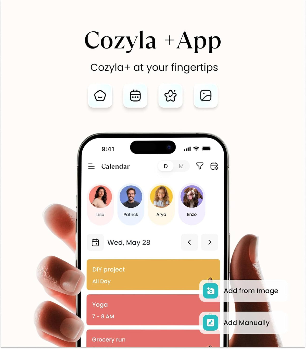 Cozyla Calendar Plus 2: 15.6" Smart Digital Calendar with Google Play Store