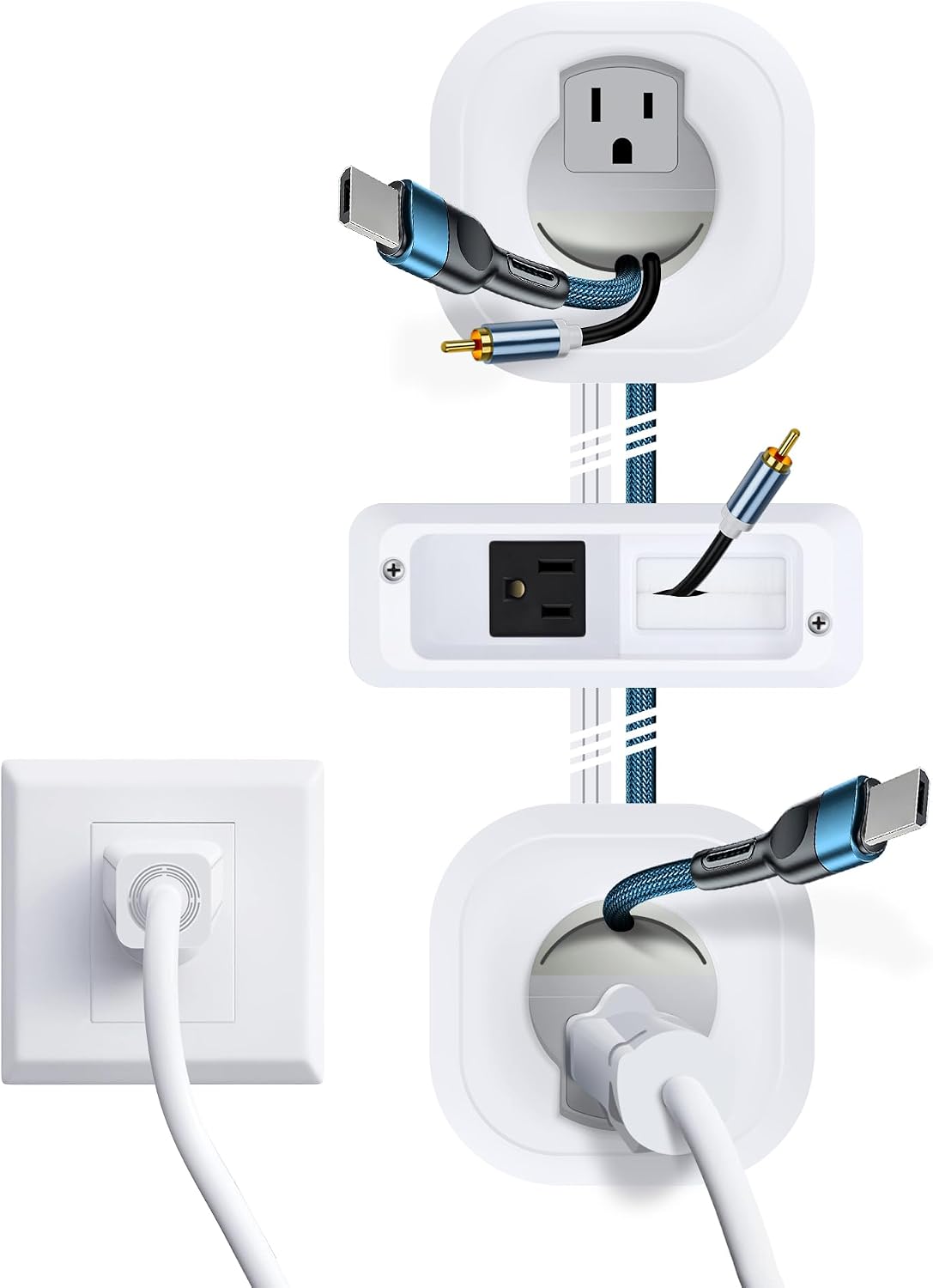 in Wall Cable Management Kit for Mounted TV & Soundbar - Cord Hider For W...