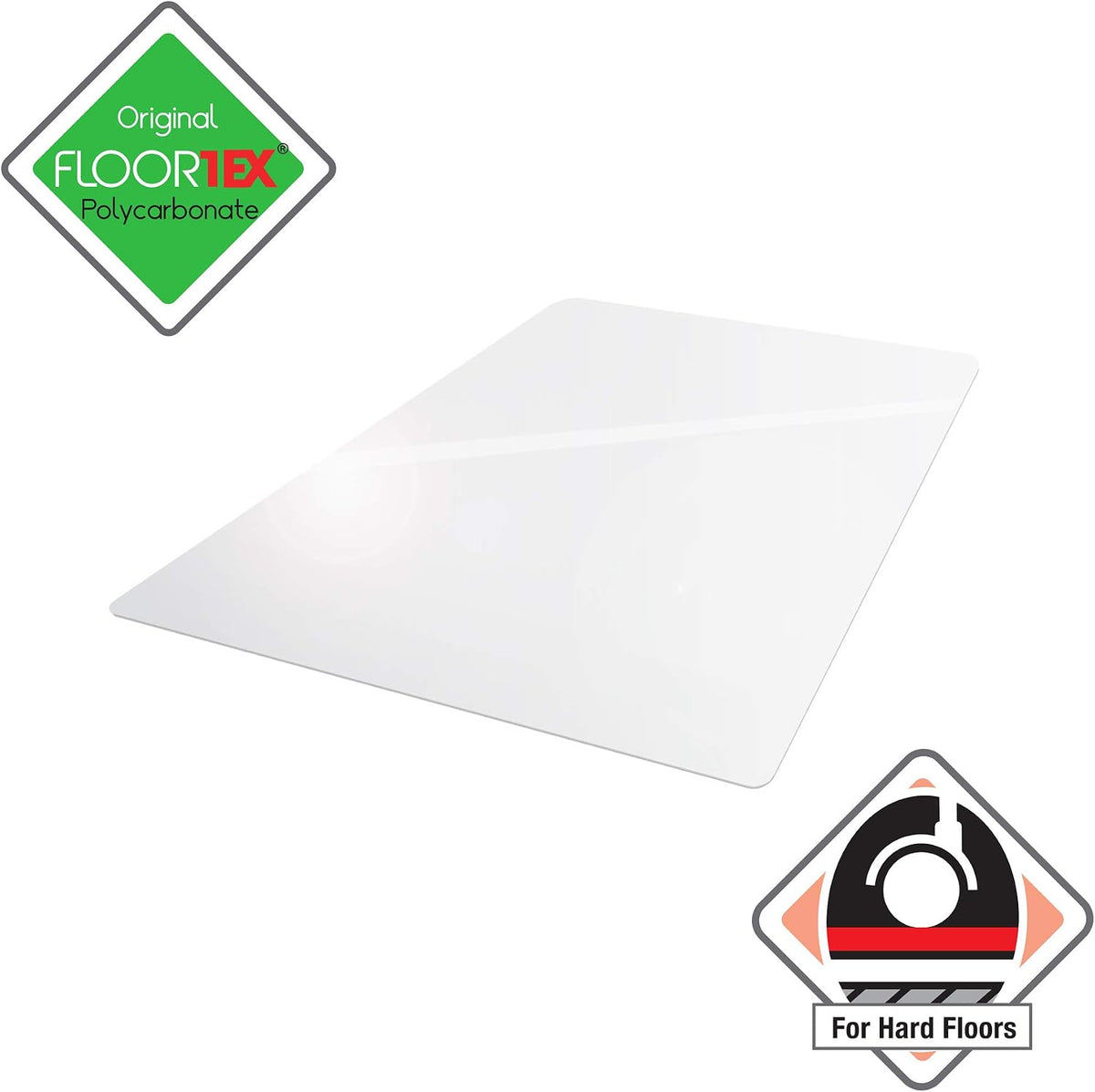 Floortex Polycarbonate Chair Mat 48" x 48" for Hard Floors (FR12121...