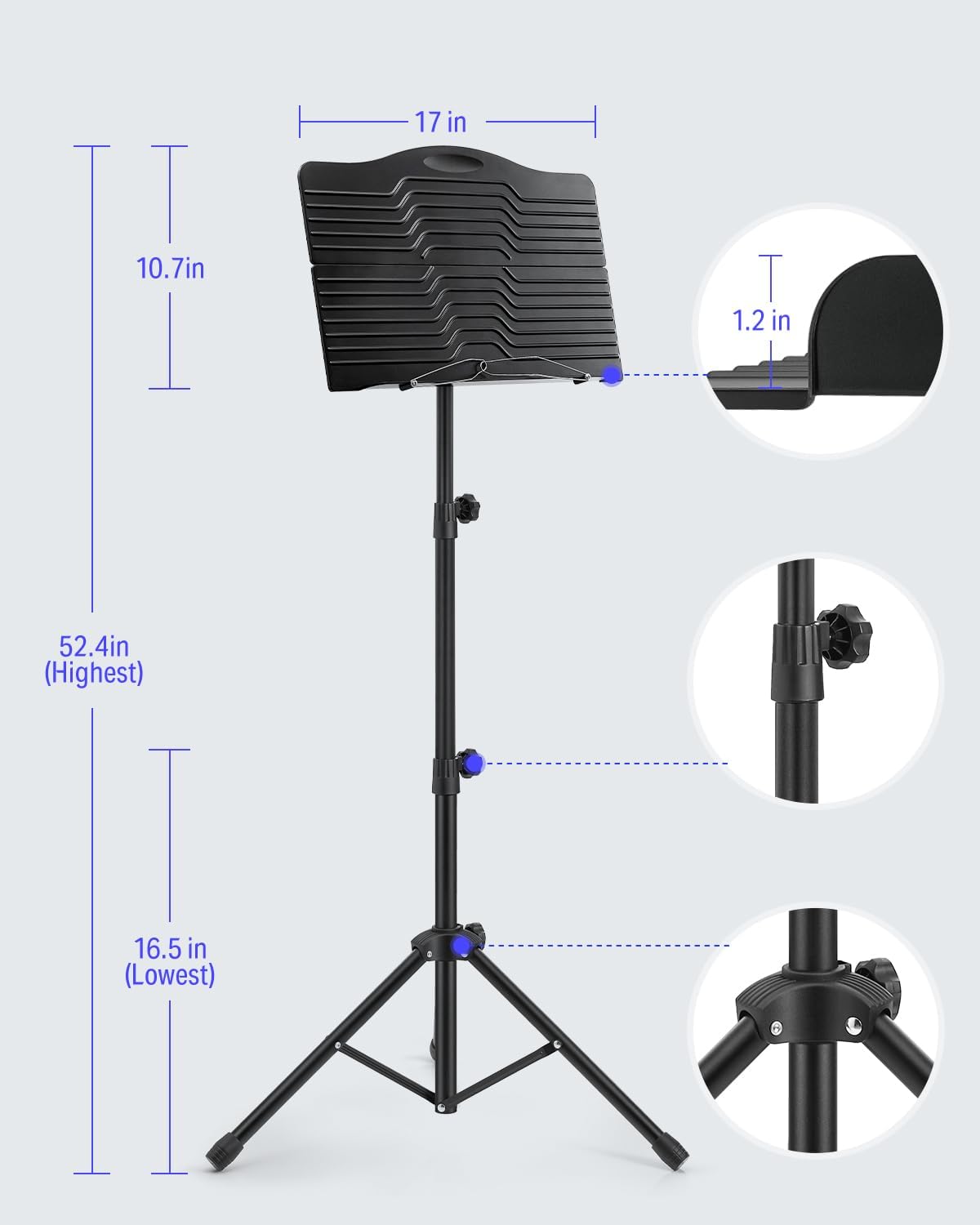 Donner DMS-1 Sheet Music Stand with Light & Carrying Bag