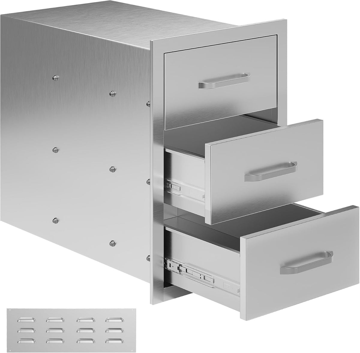 Jocisland 14-Inch Stainless Steel Outdoor Kitchen Drawer Cabinet
