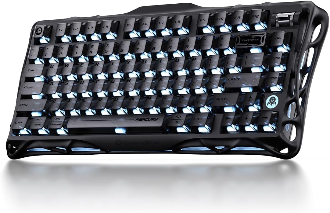 GravaStar Mercury K1 75% Wireless Mechanical Gaming Keyboard RGB Backlit