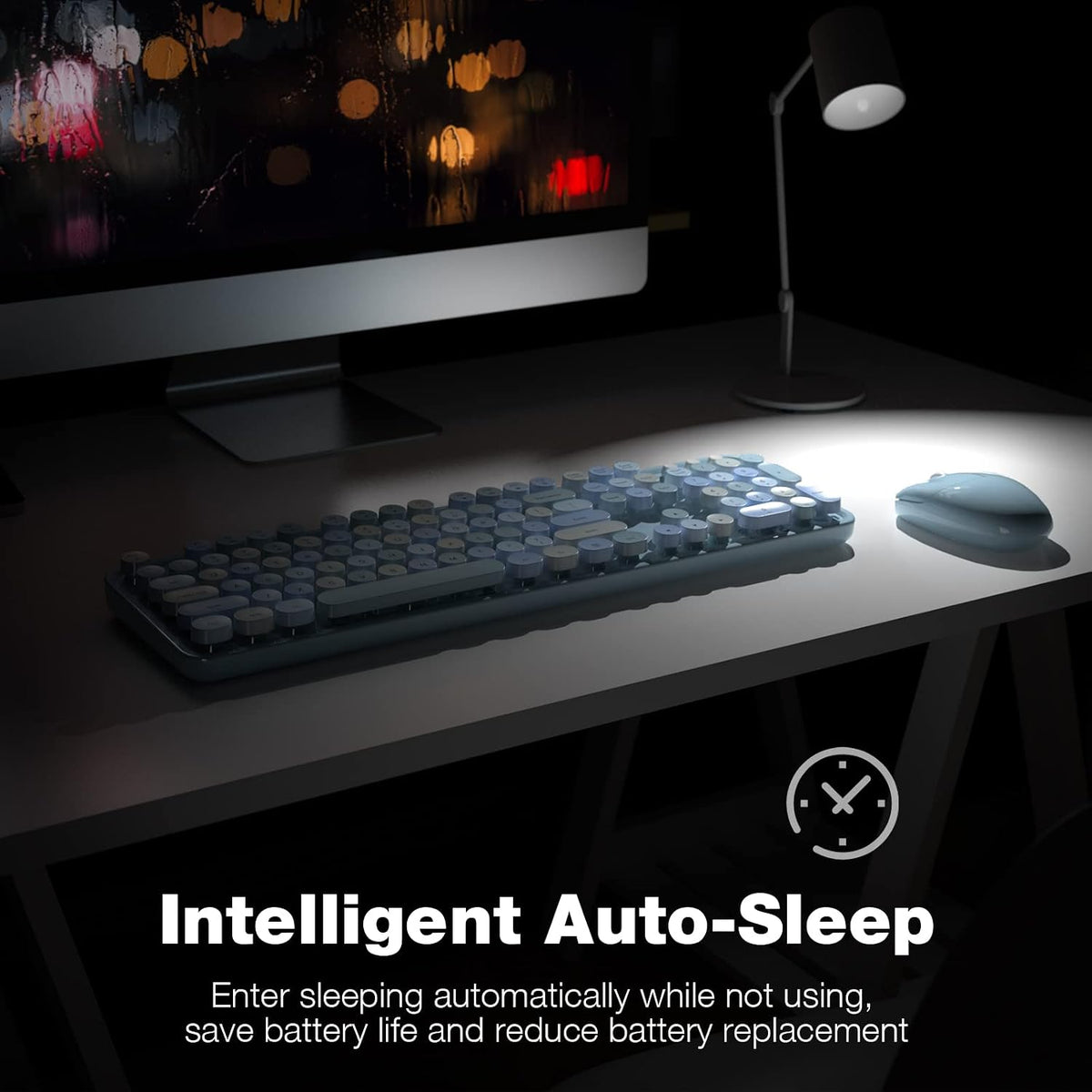Dilter Wireless Keyboard and Mouse Combo, 104 Keys Full-Sized Typewriter Keyb...