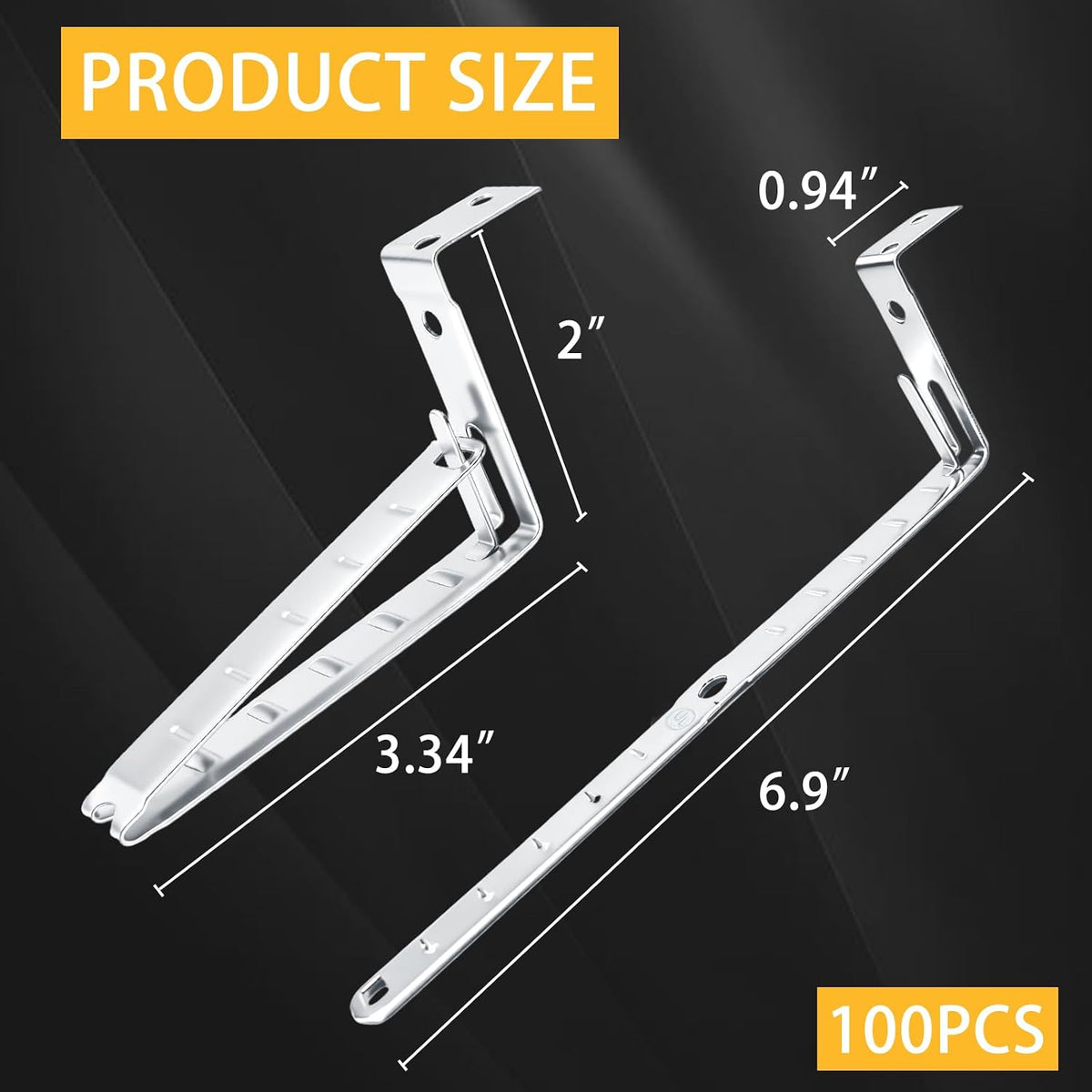 100-Pack Stud Wall Mounting Cable Support, Galvanized Steel Wall-Mounted Supp...