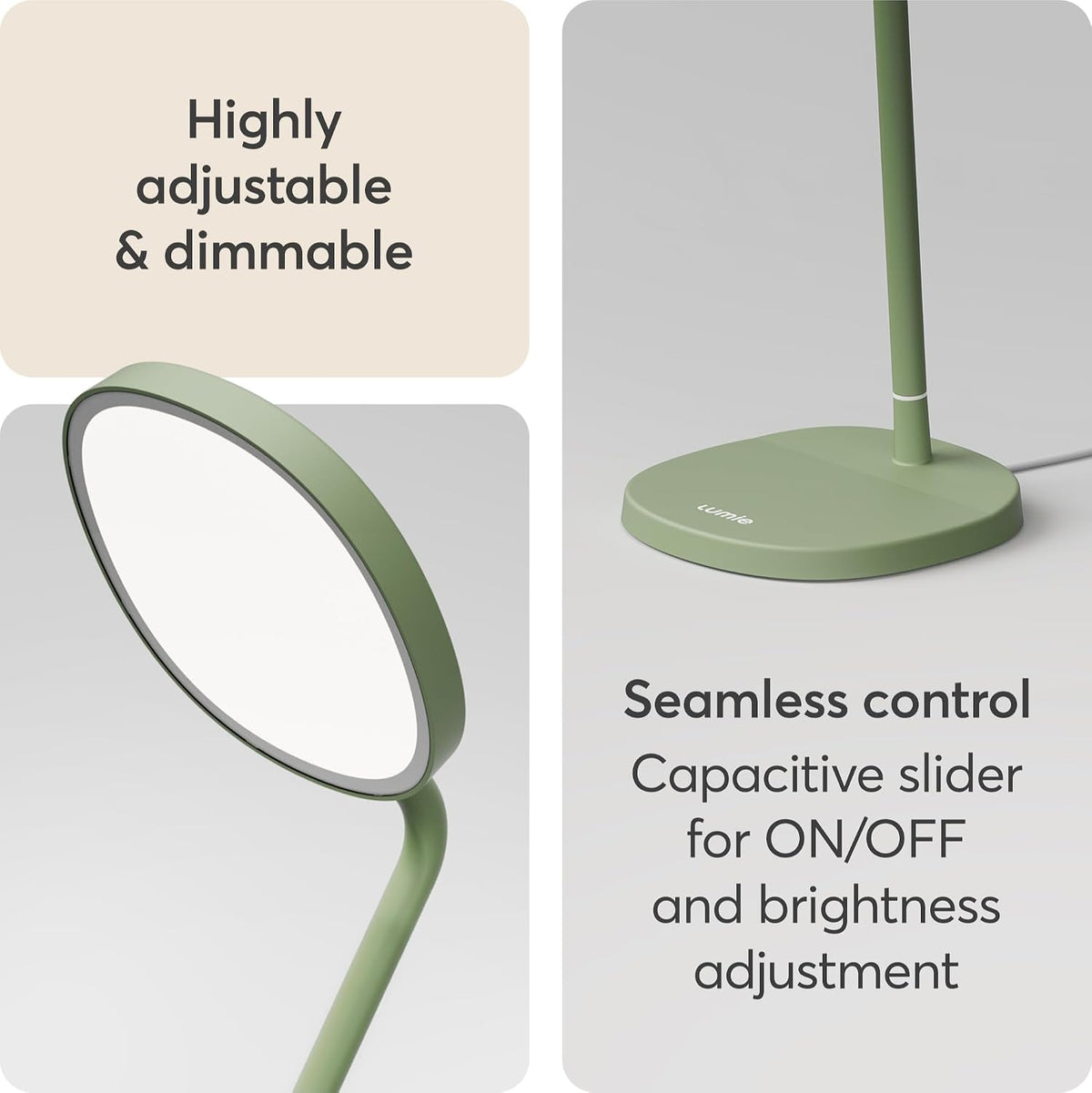 Lumie Task - 10,000 Lux Adjustable Bright Light Therapy Desk Lamp for Mood an...