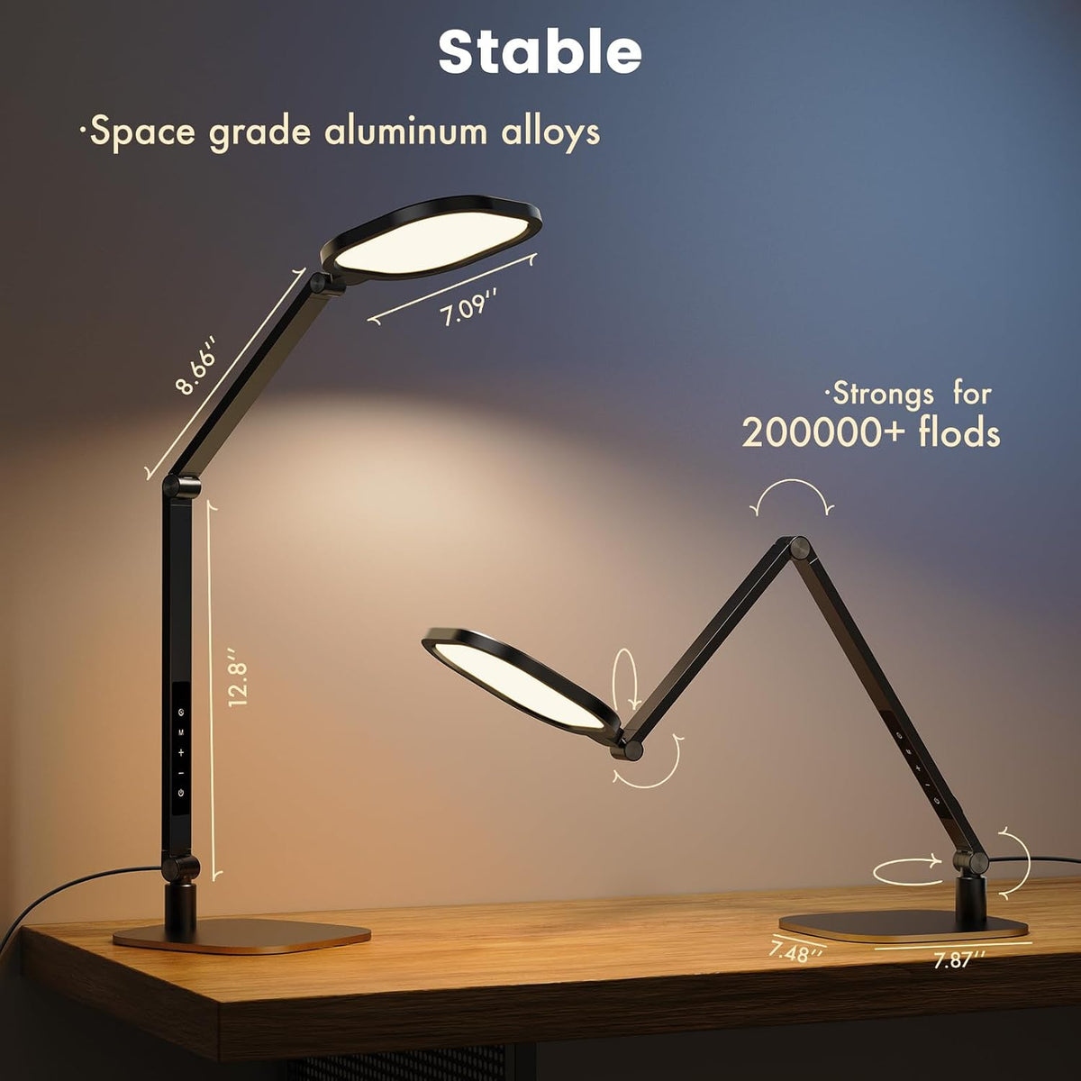 Desk Lamp for Home Office, 1200LM Computer Zoom Lighting with CRI 97.8