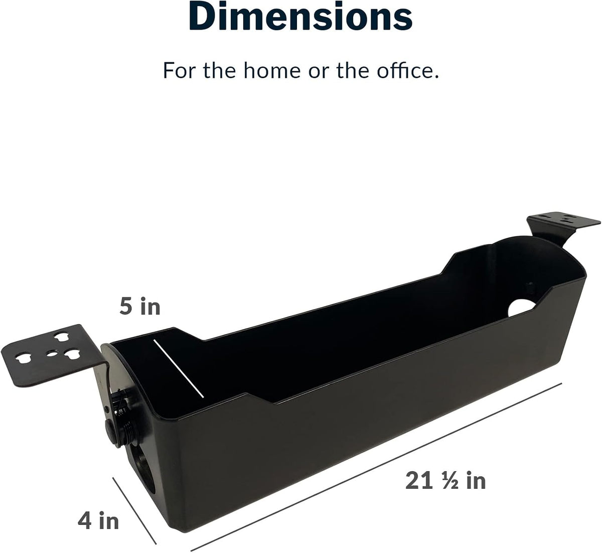 Vari Cable Management Tray - Under Desk Cord & Wire Organizer - Ideal for...