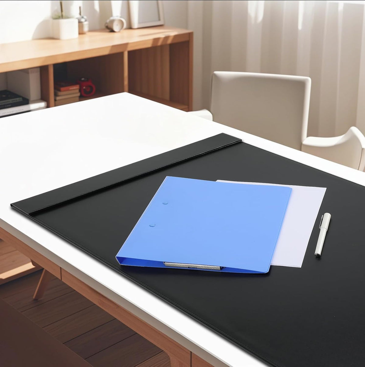 34" x 20" Leather Desk Blotter with Side Rails for Writing Leather ...