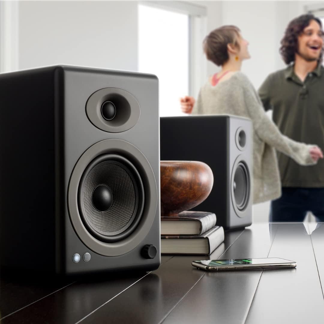 Audioengine A5+ Wired Bookshelf Speakers – Powered Speakers