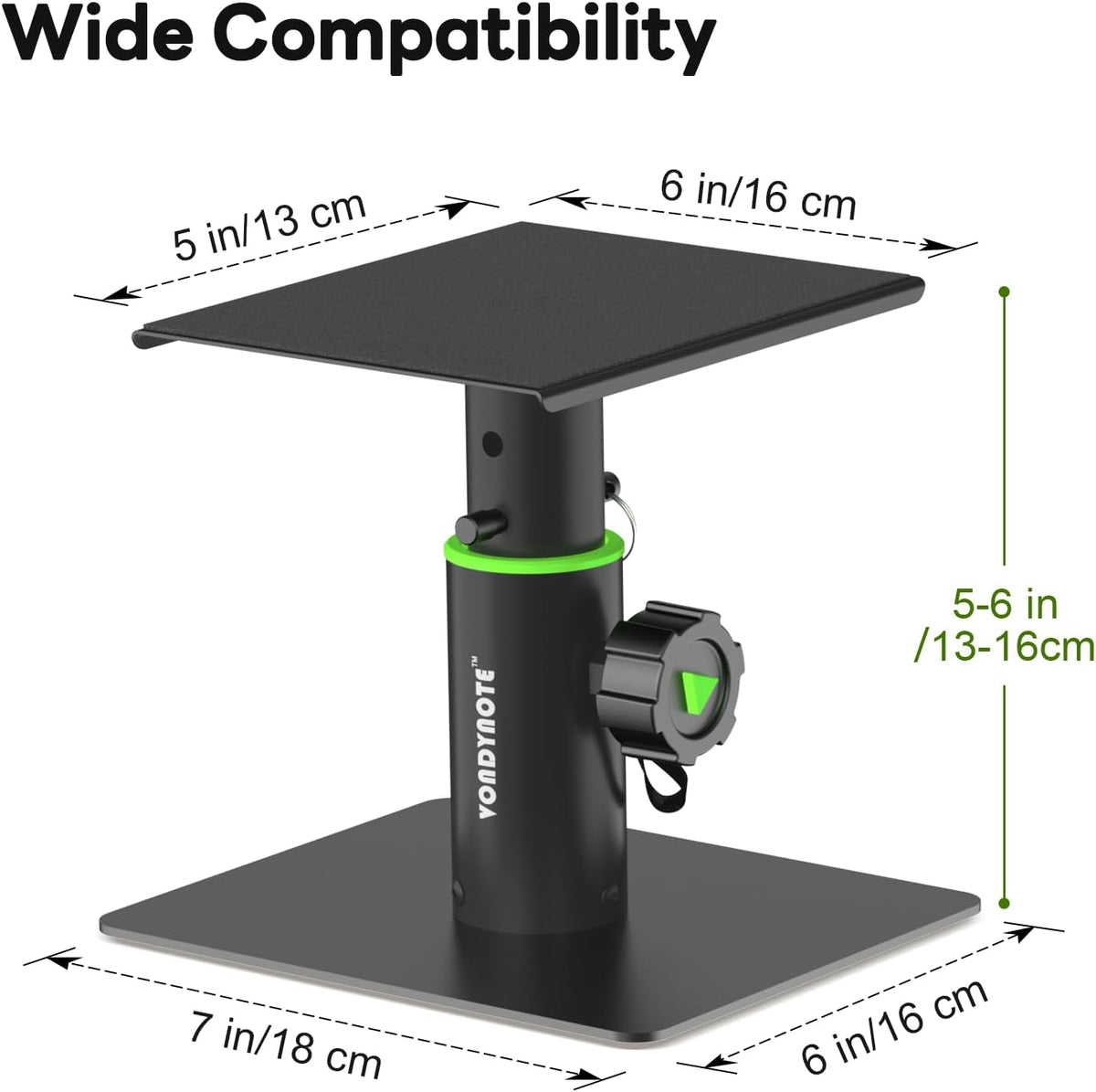 Vondynote 2-Pack Studio Monitor Stand Small 6" Tall Tablet Stand Holders