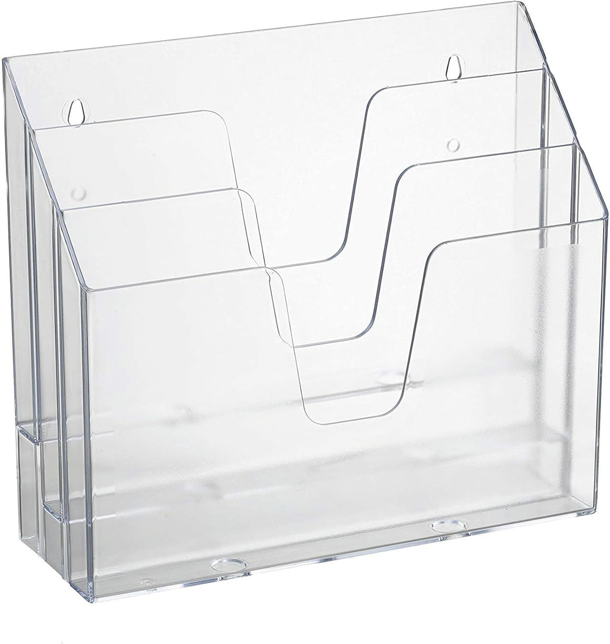 Acrimet Horizontal Triple File Folder Organizer Sorter, Letter Size, Clear