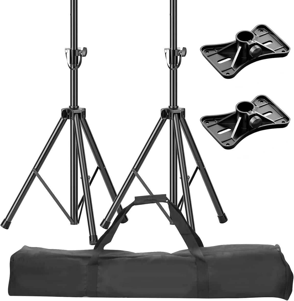 EMART PA Speaker Stands Pair with Carrying Bag, Adjustable Height 39-77in