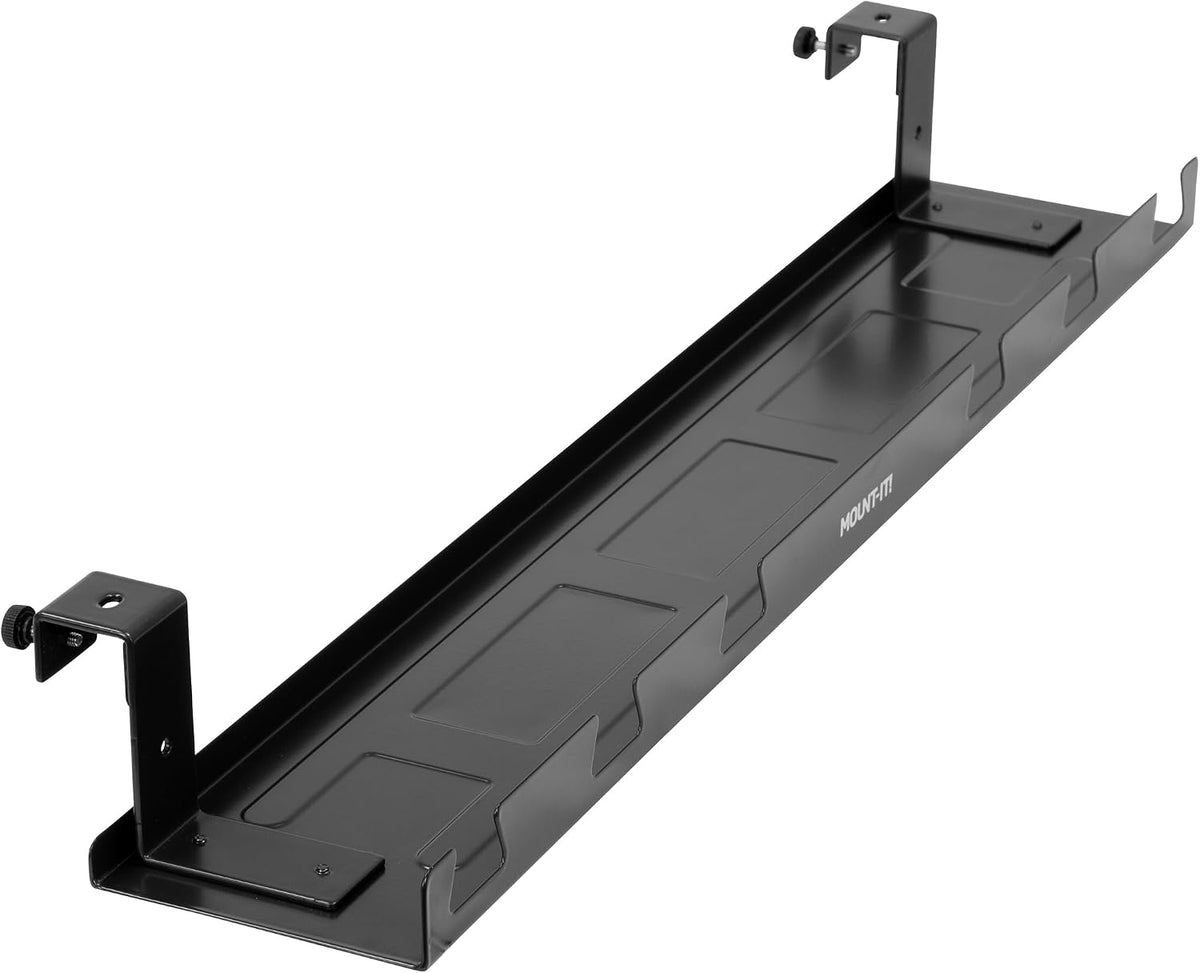 Mount-It! Premium Under Desk Cable Management Tray – 23" Heavy-Duty Stee...
