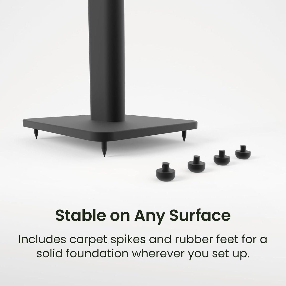 Kanto SPH Adjustable Height Bookshelf Speaker Stands, Pair | Heavy Duty Steel...