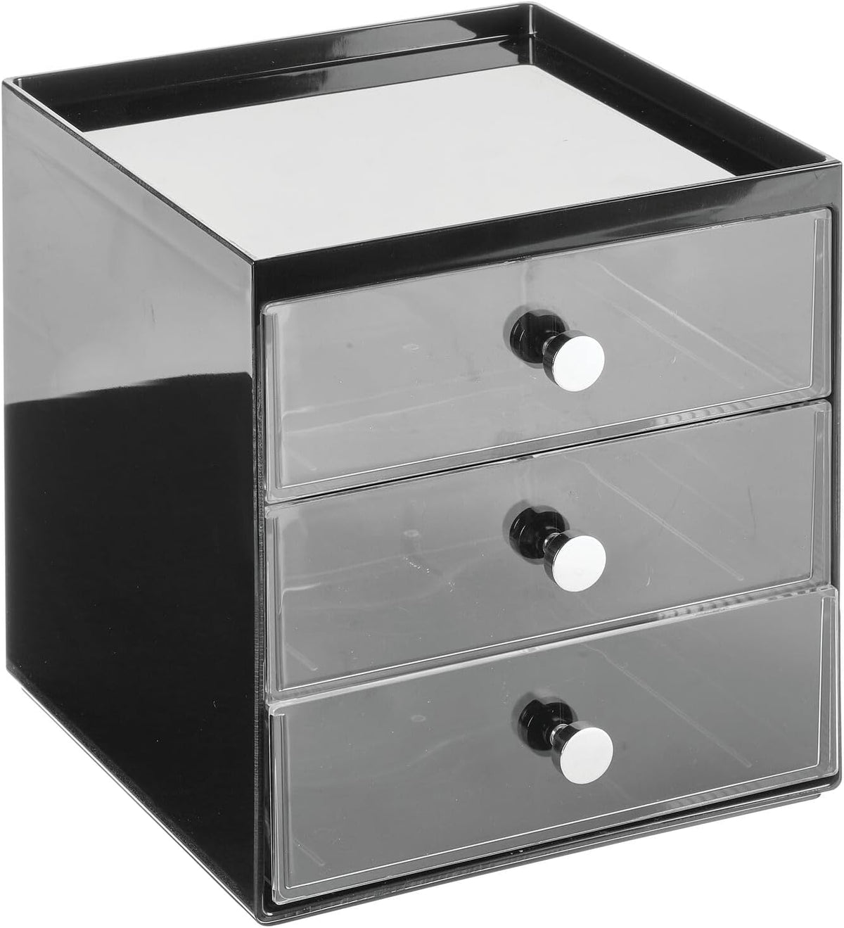 mDesign Makeup Organizer Storage Station Cube with 3 Drawers for Bathroom Van...