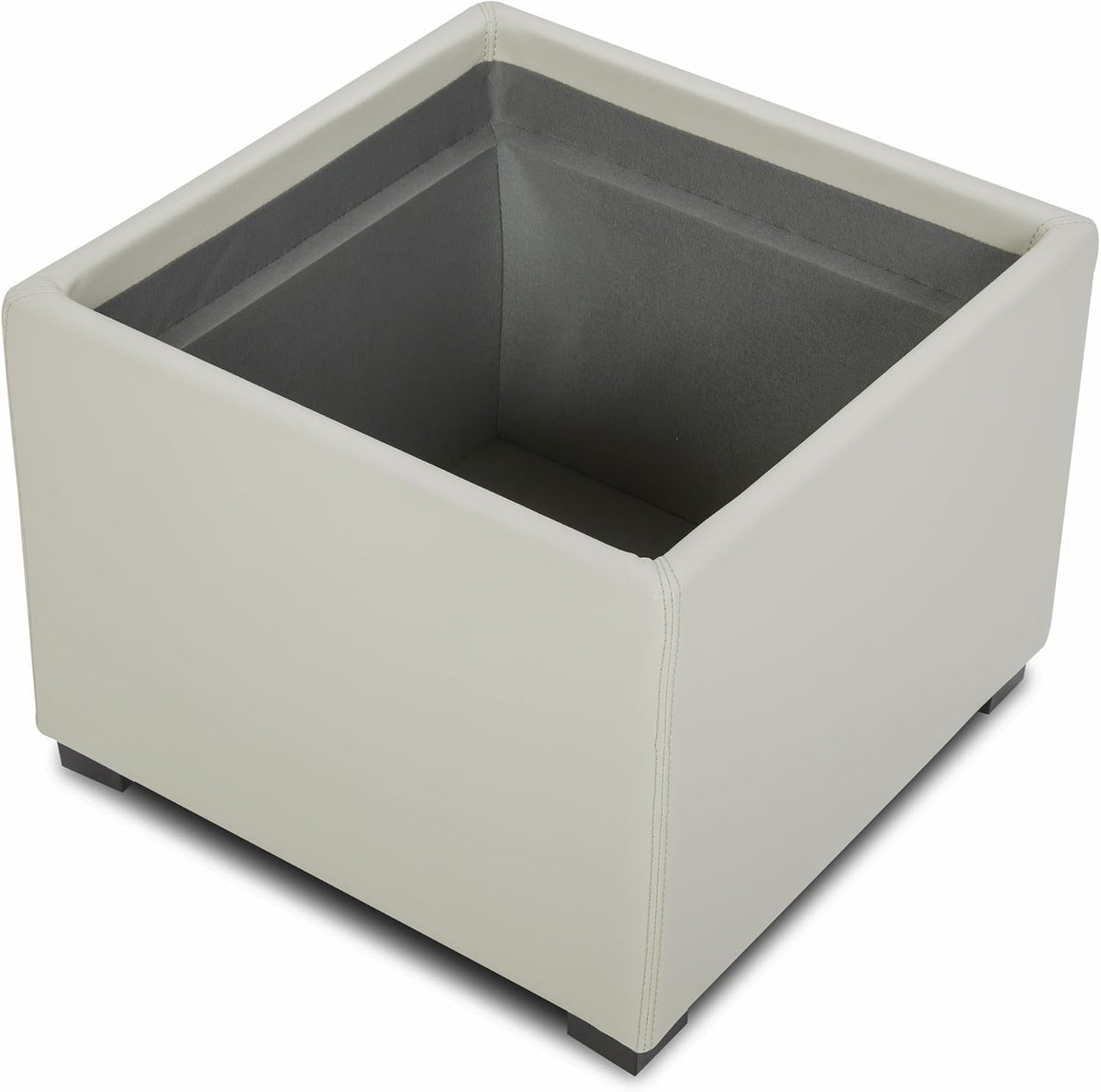 CHITA Storage Ottoman Cube with Tray Lid, Set of 2, Small Footstool with Stor...