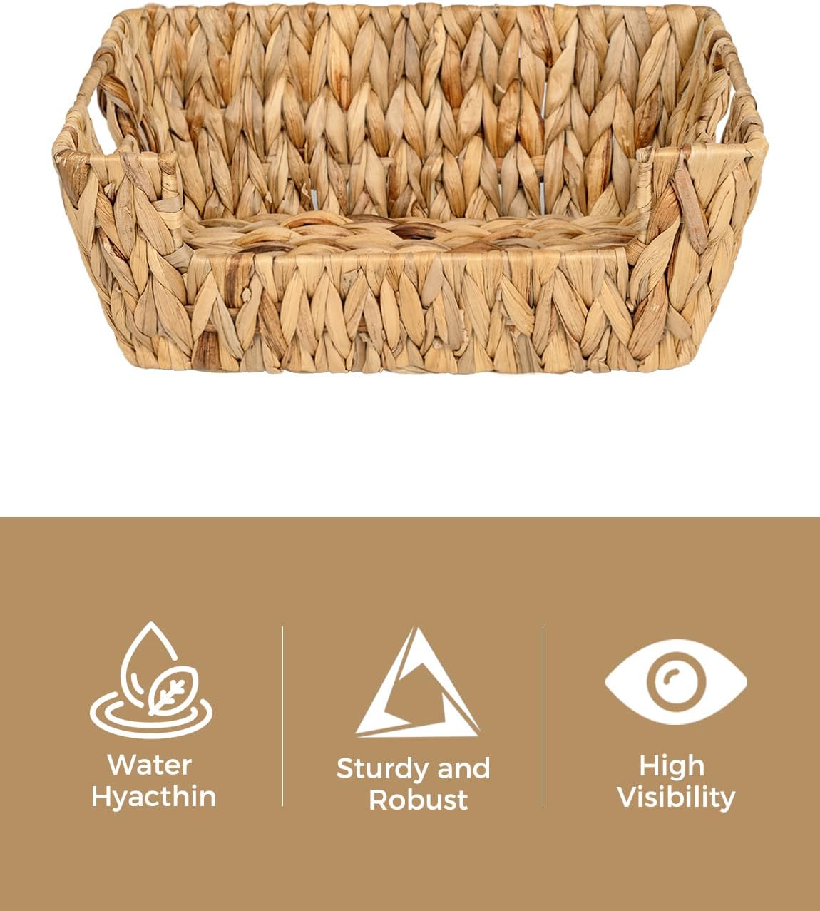 StorageWorks Pantry Baskets for Organizing, Wicker Storage Baskets, 2 Pack