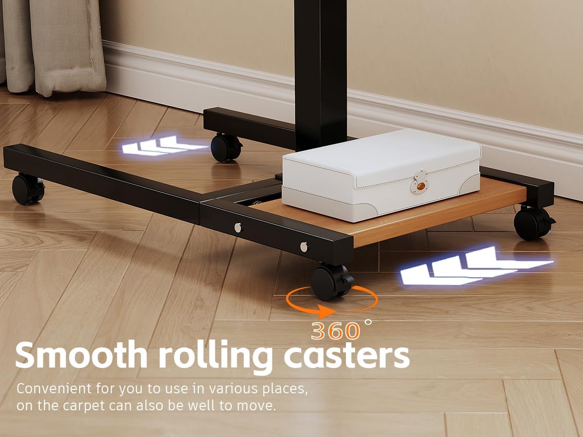 Laptop Desk Stand for Bed Portable Desk Overbed Bedside Mobile Laptop Table R...