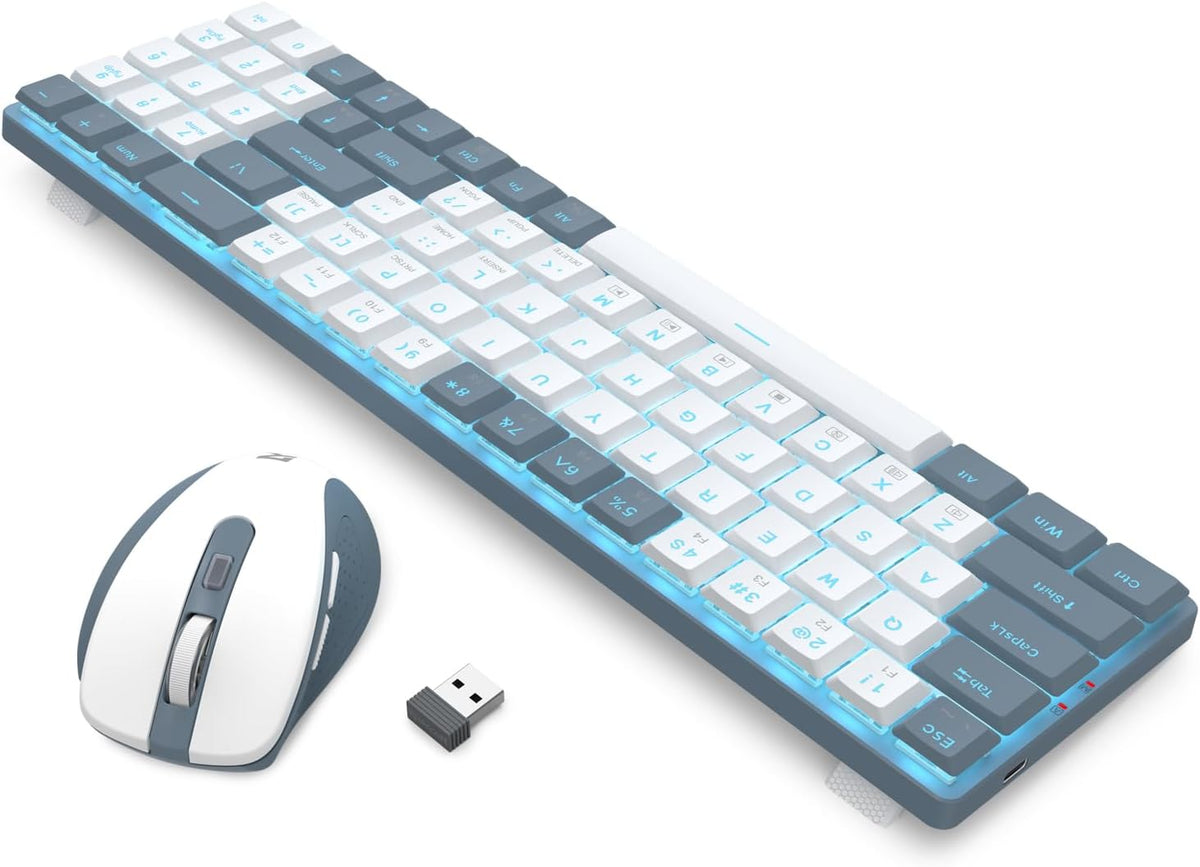 Redragon BS8773 Wireless Keyboard and Mouse Combo, 78 Keys 2.4Ghz Wireless Lo...