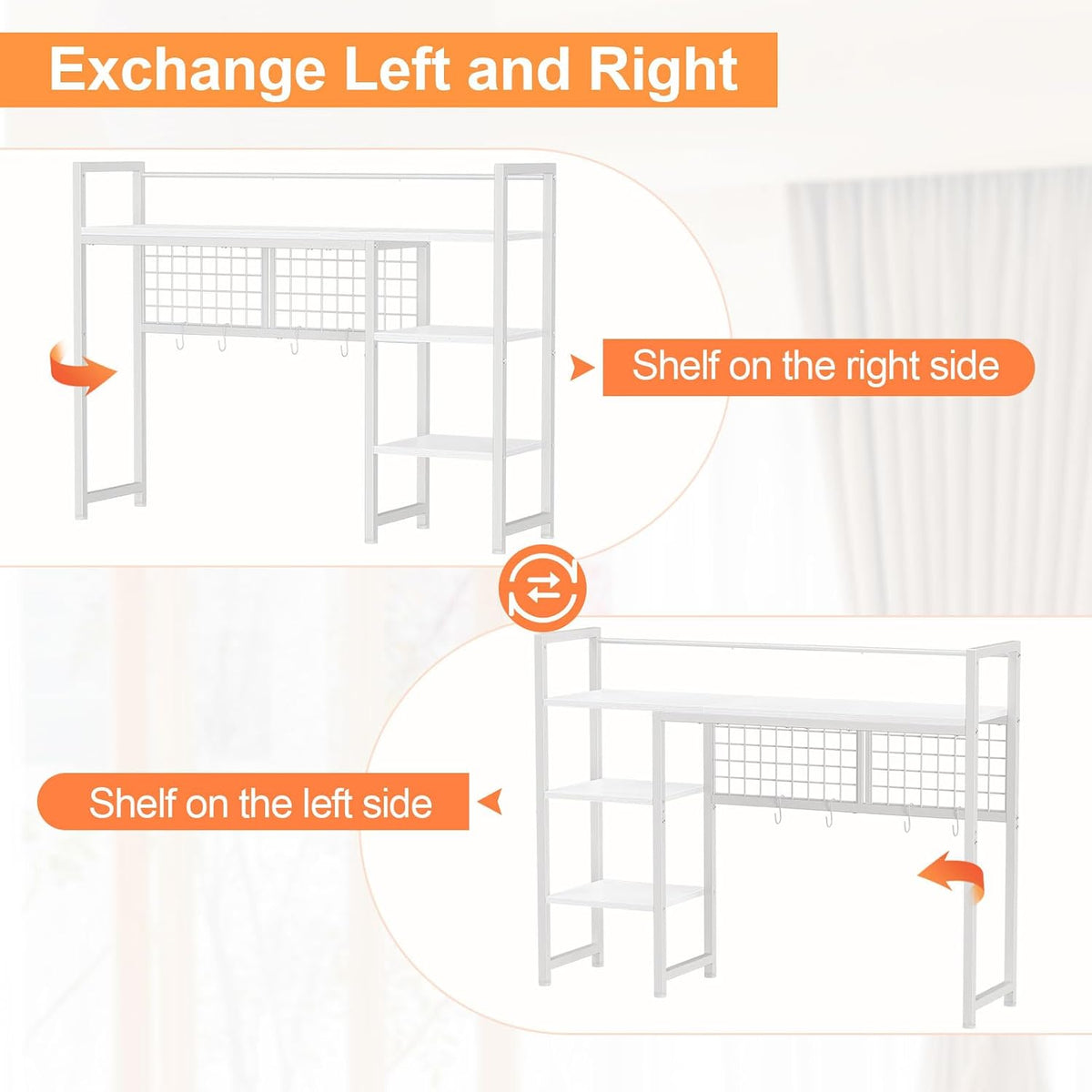 Snughome Desk Shelf, 38.6" Desktop Organizer Shelf, Desk Hutch for Compu...