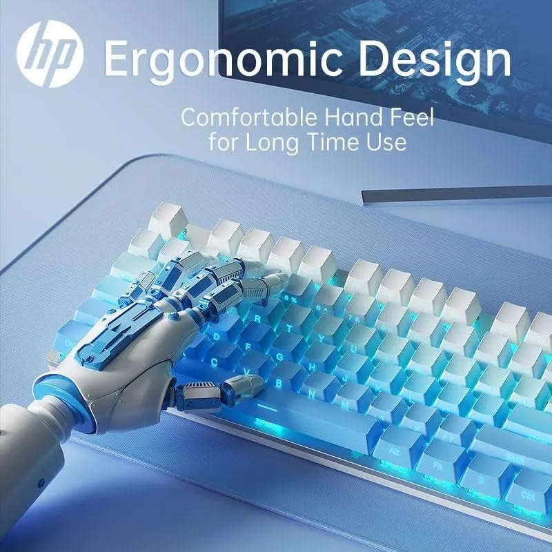 HP GK400F Wired Mechanical Gaming Keyboard, for Desktop & Laptop (Blue)