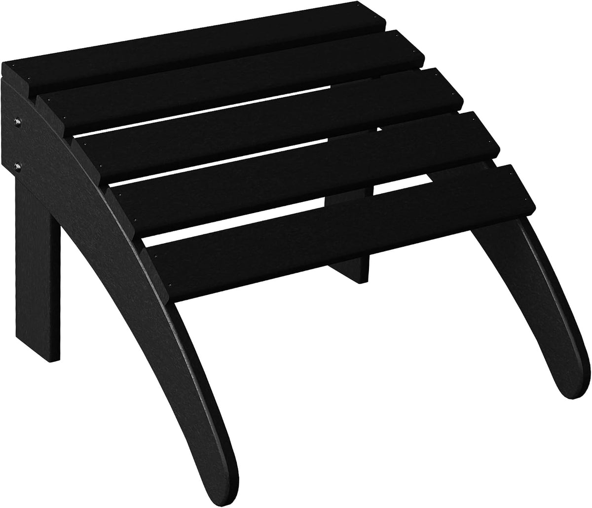 WestinTrends Outdoor Patio Adirondack Ottoman Foot Rest, All Weather Poly Lum...