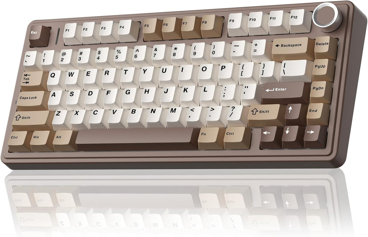 AULA F75 75% Wireless Mechanical Keyboard, Hot Swappable Creamy Keyboard, Pre...