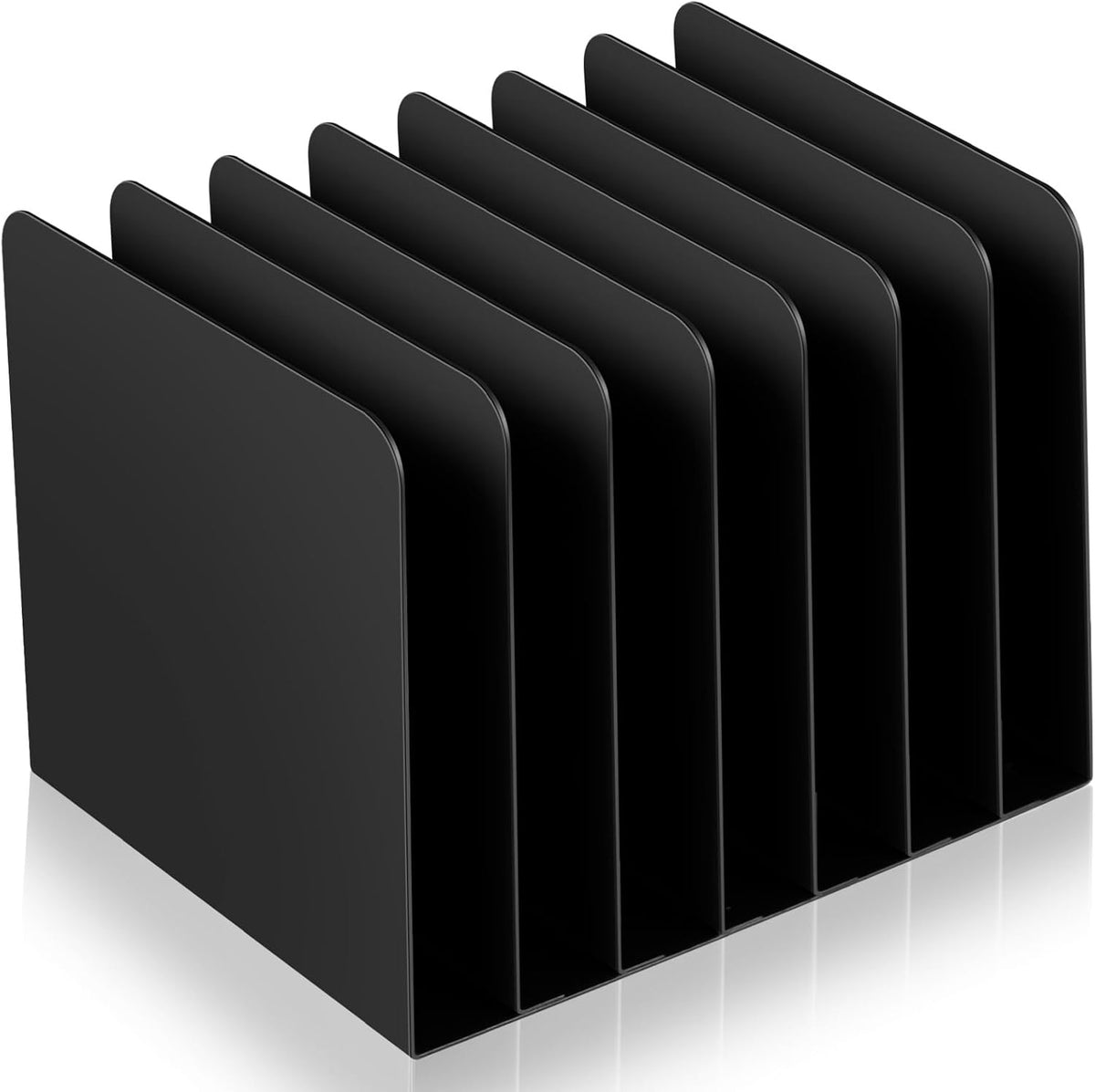 Suzile Metal Desktop File Organizer, 7 Compartment, Vertical File Sorter