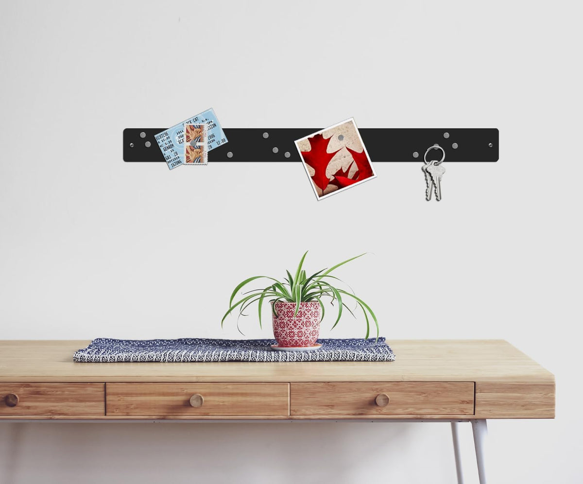Three by Three Seattle 28"x2.5" Magnetic Strip Board, 3-Pack (Black)