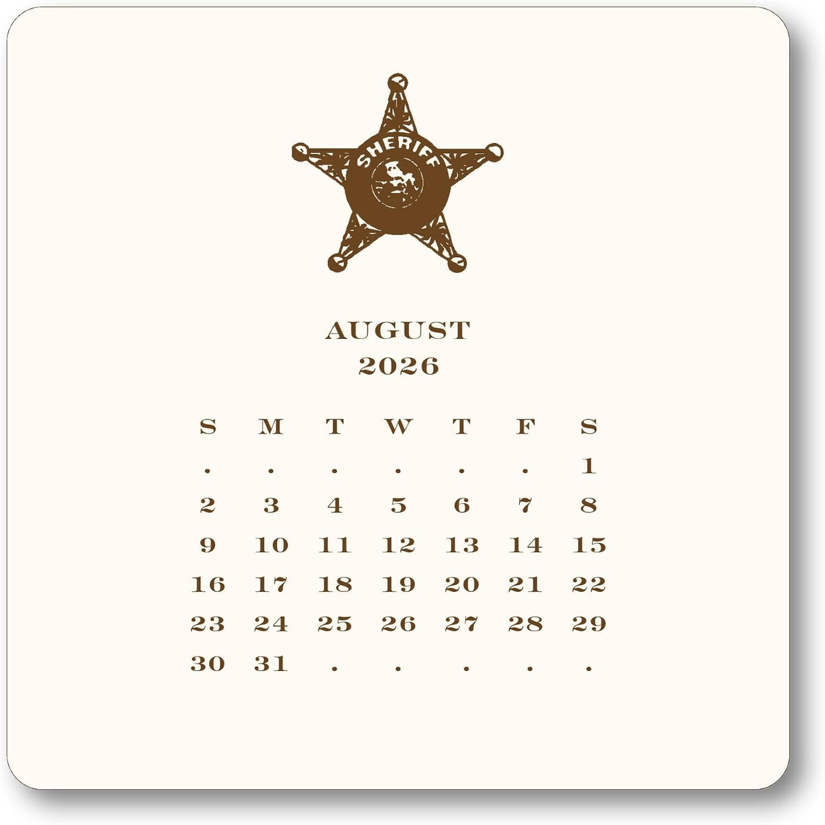 Shade Tree Greetings Cowboy 2026 Desk Calendar With Easel
