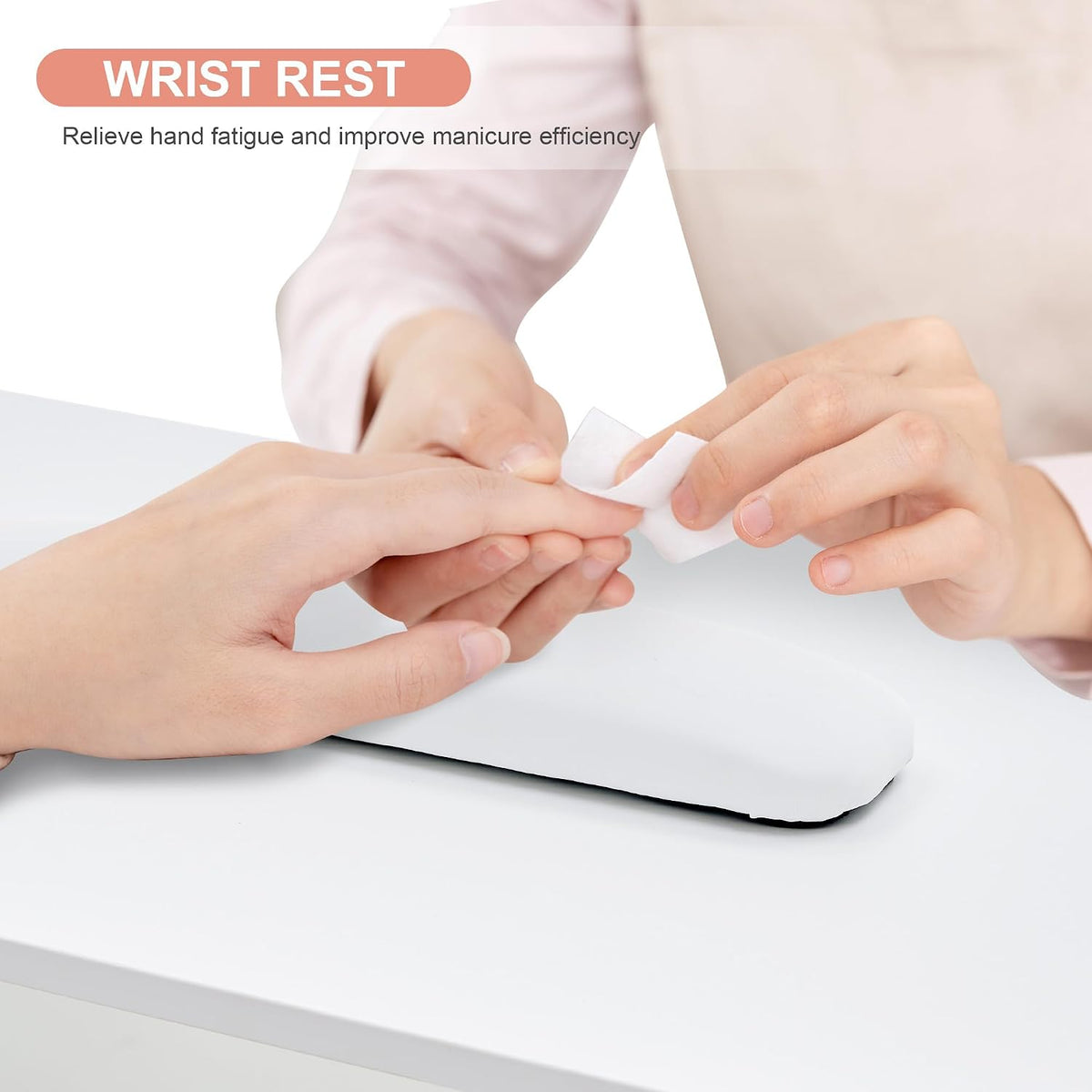BarberPub Storage Nail Desk with Leather Padded Walls, Wrist Rest 2671