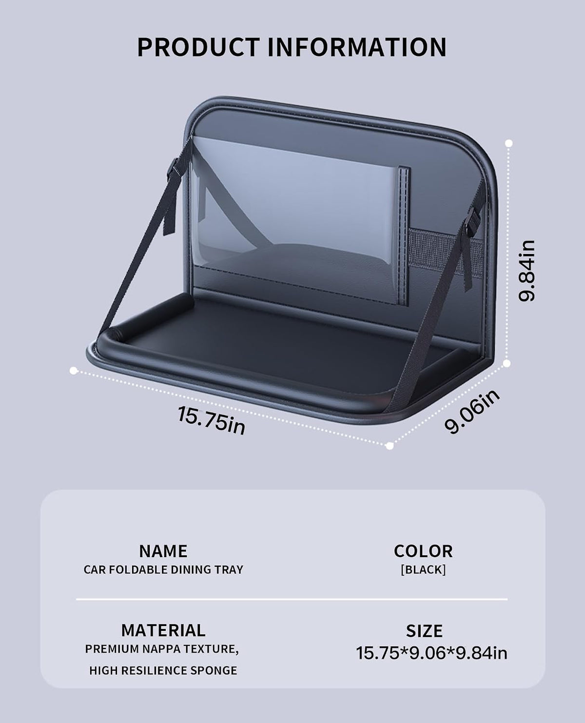 Backseat Car Organizer with Foldable Tray & Tablet Holder