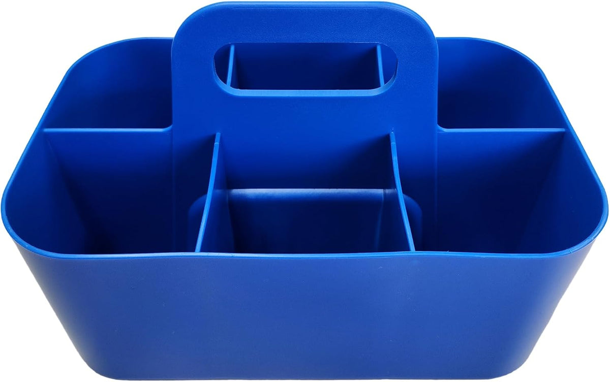 Small Stackable Plastic Caddy with Handle 6 Compartment | Desk, Makeup, Dorm ...