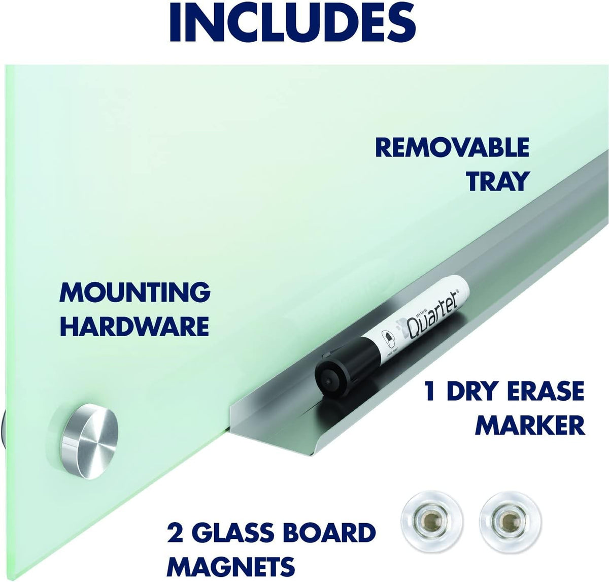Quartet Whiteboard, Glass Dry Erase Board, Magnetic, 8' x 4', Infinit...