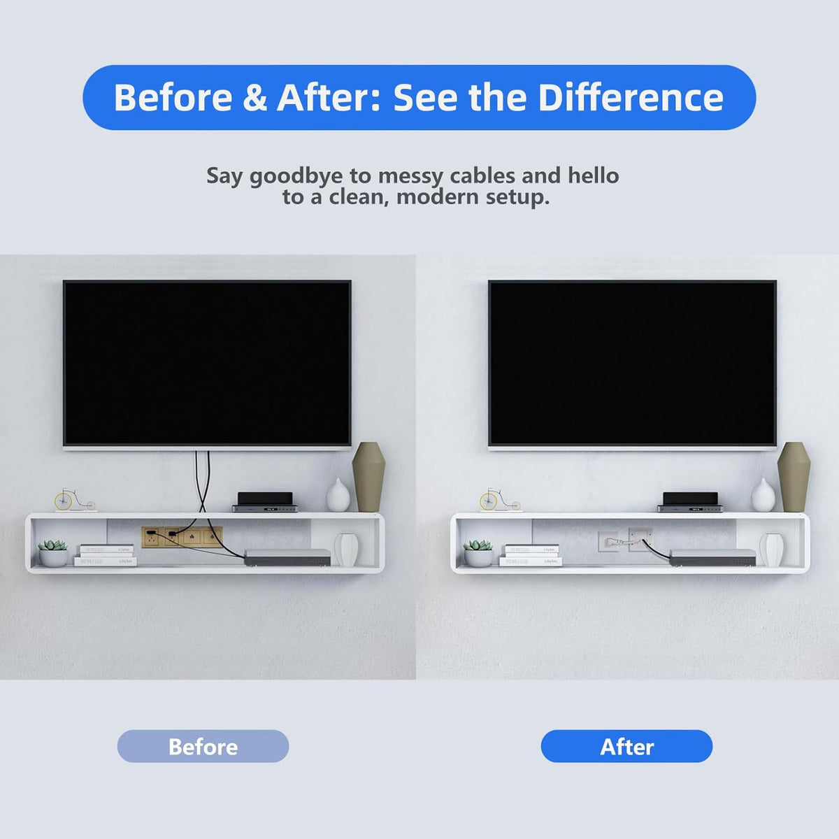 in-Wall Cable Management Kit TV Cord Hider for Wall Dual USB A&C