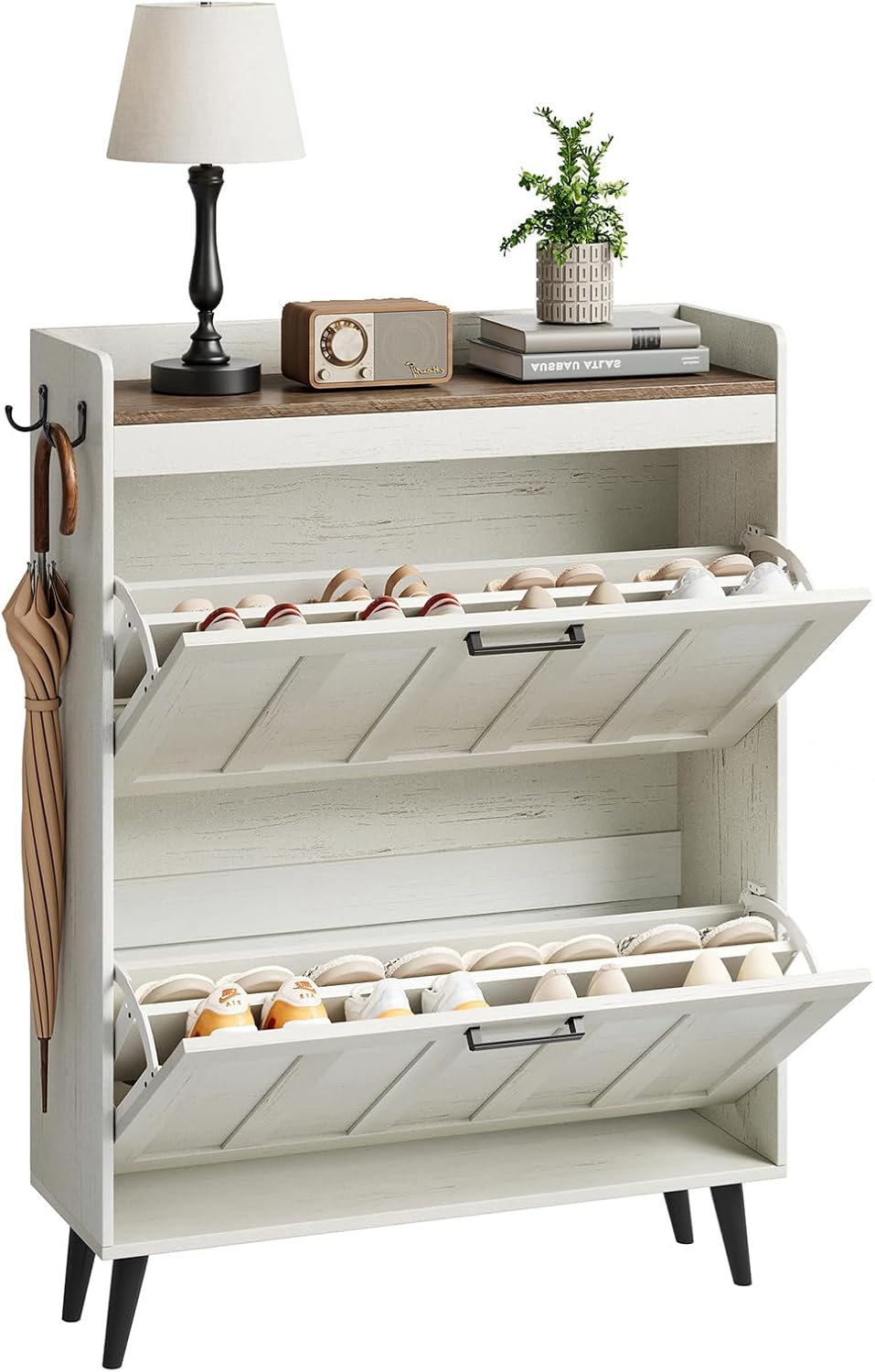 ChooChoo Shoe Storage Cabinet with 2 Flip Drawers