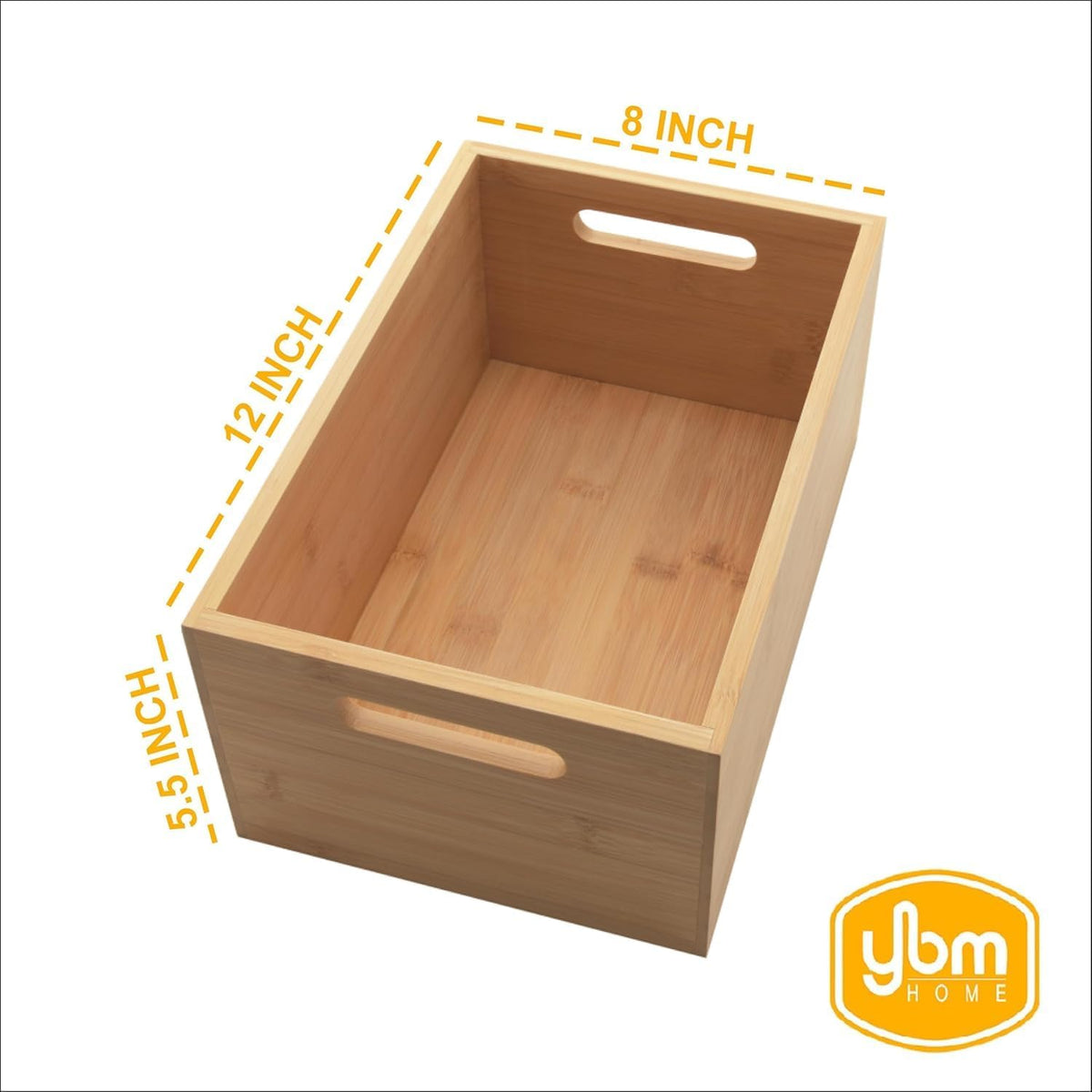 YBM Home Bamboo Storage Boxes with Handle, Organization Storage for Kitchen, ...