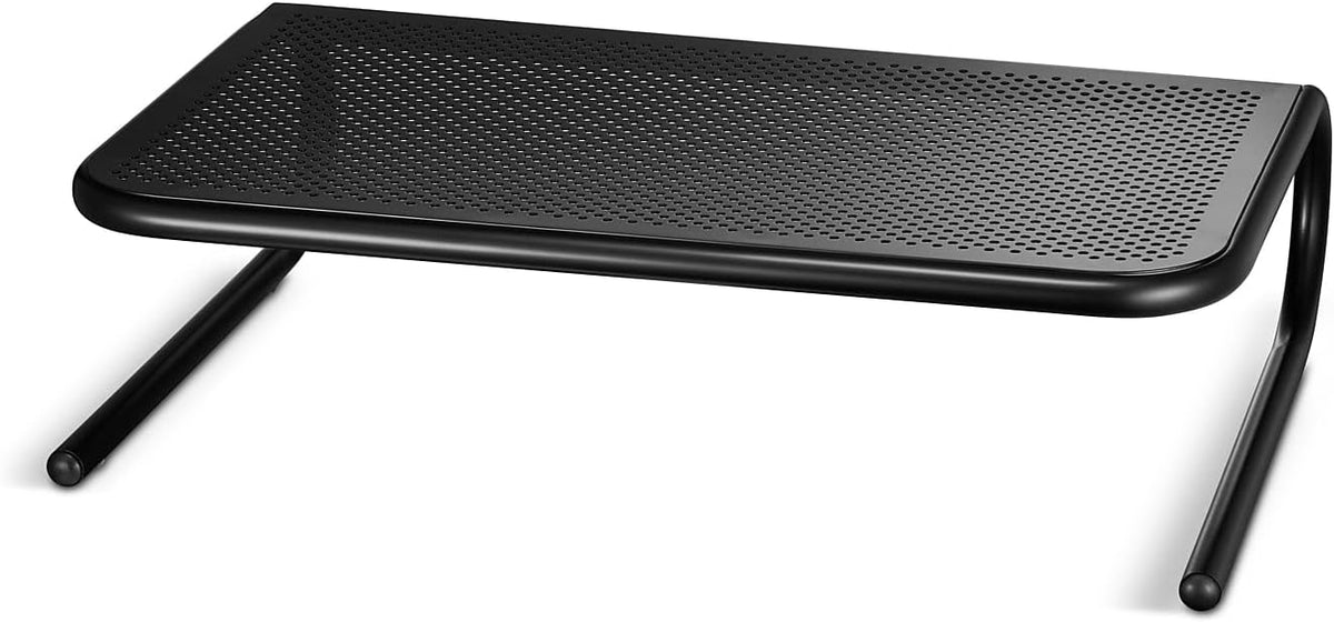 Staples Large Monitor Riser, Up to 46 Inch, Black, 2-Pack