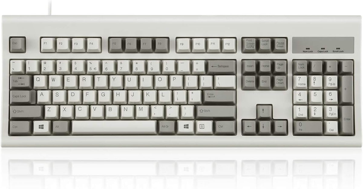 Perixx PERIBOARD-106M, Wired Performance Full-Size USB Keyboard, Curved Ergon...